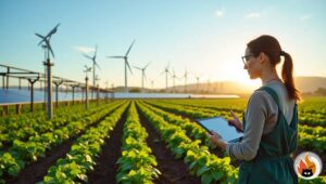 Modern agriculture with sustainable farming methods and irrigation systems adapting to climate change - www.myrty.eu